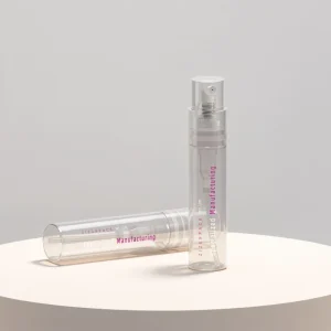 1.5ml Mini Perfume Spray Bottle PP Fine Mist with Clear Screw Cap Screen Printing Customizable for Sample Use Low MOQ