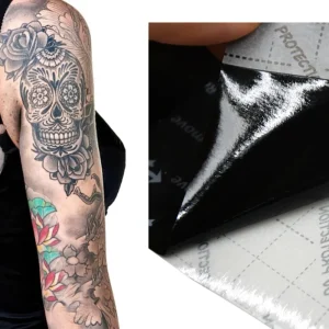 10 Inches x 8 Yards Black PU Material Sterile Packaging UV Protection Tattoo Aftercare Healing Film