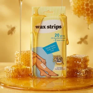 10 Piece Wax Strips Gentle Effective Honey Depilatory Hair Removal Wax Strips for Legs Arms Body
