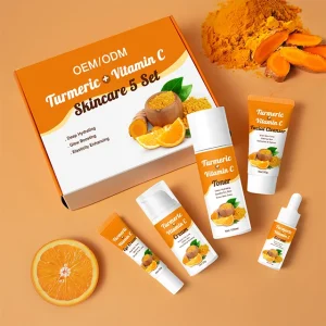 100% Natural Face Wash Body Cleansing Vitamin C Tumeric Skin Care Set for Brightening