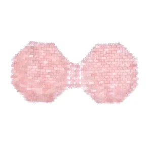 100% Natural Jade Rose Quartz Breast Mask Sheet Pure Handmade Cool and Breathable Promotes Blood Circulation for Body Massage