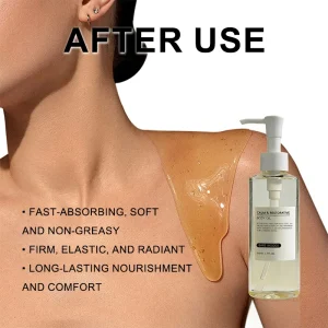 100% Natural Organic Skin Care Moisturizing Brightening Body Glaze Smooth Radiant Firming Juicy Floral Body Oil Vitamin C E