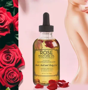 100% Natural Rose Oil Pure Essential Oil for Skin Care Body Face Hair Nail Care OEM Private Label Rose Petal Oil