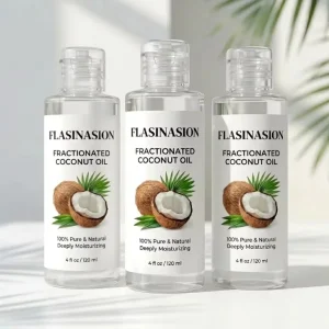 100% Organic Fractionated Coconut Oil Bulk 120ml Premium Grade Multipurpose Beauty Oil for Hair Repair & Face Moisturizer
