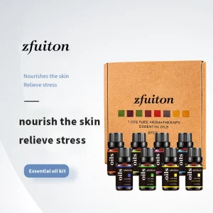 100% Pure Aromatherapy Essential Oil Set 8PCS for Skin Nourishing & Stress Relief
