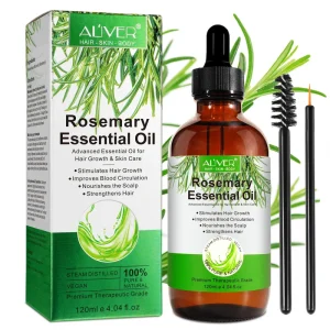 100% Pure Cold Pressed Rosemary Massage Essential Oil 120ml Nourishing Hair Oil for Hair Loss Hair Care
