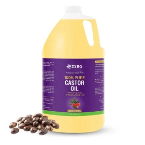 100% Pure Natural Castor Oil Cold Pressed and Organic Carrier Oil Strengthen Growth and Repair Hair Care