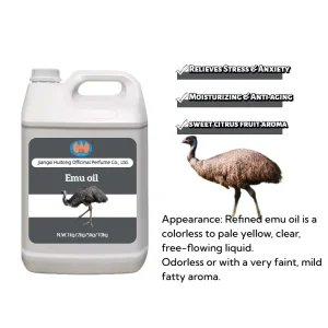 100% Pure Natural Essential Oil Carrier Oil Emu Oil for Face Hair and Body Care