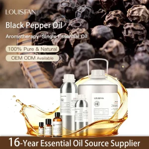 100% Pure Natural Organic Fruit Distillation Black Pepper Essential Oil Top Grade Aromatherapy & Skincare Oil for All Skin Types