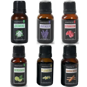 100% Pure Natural Organic Premium Grade 15ML Fragrance Essential Oil for Body Care Set with Diffuser Perfume Candle Soap Making