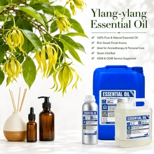 100% Pure Natural Organic Ylang Ylang Essential Oil for Perfume Massage Aromatherapy Diffuser Flower Essential Oil
