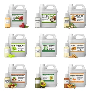 100% Pure Organic Aloe Vera Oil Cosmetic Grade Cold Pressed Jojoba Avocado Carrier Oils for Skin Care Bulk Factory