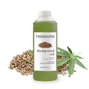 100% Pure Organic Hemp Seed Oil Unrefined Cold Pressed Massage & Body Oil for Skin Face Hair and Soap Making Carrier Oil
