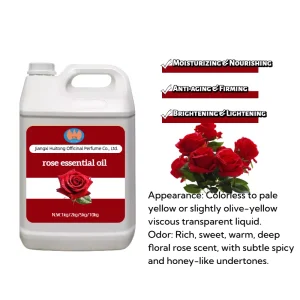 100% Pure Rose Steam Distilled Essential Oil with Fresh Scent for All Skin Types and Hair Care