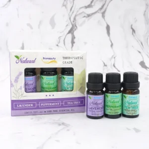 100% Pure Therapeutic Grade Oils Kit Aromatherapy Oils Gift Set 3 Pack 10ML Lavender Tea Tree Peppermint Essential Oil