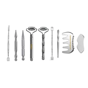 100% Stainless Steel Facial Reflexology Tool With LOGO Myofascial Release Face Metal Stick for Body Massage