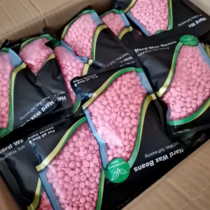 100g 0.22lbs Pink Wax Beans Strip Less Anti allergic Hard Wax Pellet Beeswax Rosin Depilatory Bikini Face Hair Removal Beads