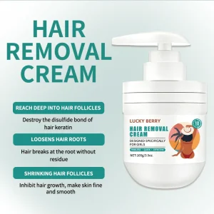 100g All Skin Types Hair Removal Cream Effective Painless Flawless Depilatory Cream for Arms Legs Chest and Pubic Area