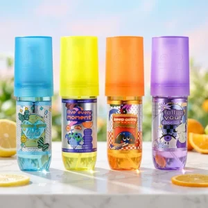 100ml Eco Friendly Cartoon Ladies Body Mist 4 Scents Long Lasting Fragrance Spray Summer Beach Perfume Pocket Body Spray