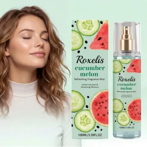 100ml Superior Quality Body Mist Long Lasting Watermelon & Cucumber Scent Refreshing Lightweight Spray for Body