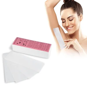 100pcs Disposable Hair Removal Waxing Strips Depilatory Wax Papers Non Woven Fabric Rayon