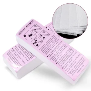 100pcs High Quality Nonwoven Body Cloth Hair Removal Wax Paper Rolls Wax Strip Paper for Home Use with Custom Logo