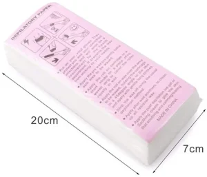 100pcs Nonwoven Fabric Hair Removal Wax Strips Depilatory Wax Paper for Face & Body for Beauty Salons