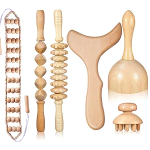 100set Mix Wood Therapy Massage Tools Set Body Contour Roller Wood Therapy Tool Facial Body Wood Massager Tools Pain Relief