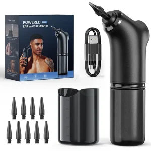 1080P HD Image Wireless Ear Washing Irrigator Kit with Endoscopic Tech 7h Runtime 200ml Water Bank 9 Ear Tips