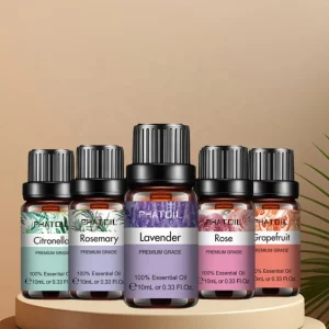 10ml 0.33oz Pure Bulk Natural Organic Premium Grade Essential Oil for Skin Care Massage Aroma Diffuser