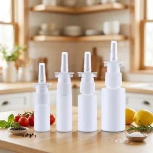 10ml 15ml 20ml 30ml Clear White Plastic Nasal Bottle with White or Black Nose Mist Sprayer Lid