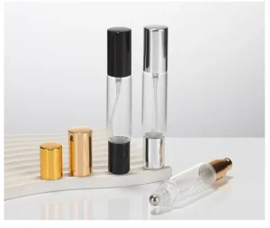 10ml Clear Essential Oil Bottle with Glass Dropper Portable Cosmetic Refill Bottle for Serums Glass Bottle for Perfume