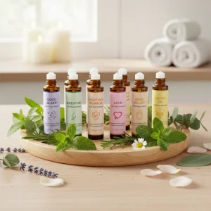 10ml Essential Oil Roll on Set 100% Pure Natural Aromatherapy Roller Ball Oil for Stress Relief Sleep Energy