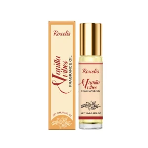 10ml Vanilla Vibes Roll On Fragrance Oil Warm Creamy Woody Scent Portable Travel Roller Perfume Oil Unisex