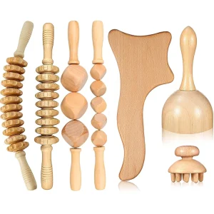 10set Mix 3 5 6 7 12 16Pcs Wood Therapy Massage Tools Set Lymphatic Drainage Anti Cellulite Roller Kit Wood Massage Tool