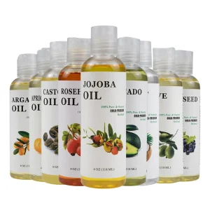 118ml 100% Natural Argan Castor Coconut Rosehip Jojoba Olive Sweet Almond Oil Cold Pressed Carrier Oils Base Oil for Body Hair