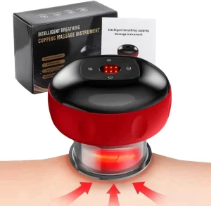 12 Level Rechargeable Smart Massage Cupping Kit Device Chinese Vacuum Cupping Machine for Body Electric Therapy Glass Cupping