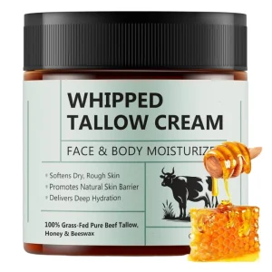 120G Organic Body Butter Lotion Handmade Whipped Tallow Balm with Infused Olive Oil Anti Aging Hand Moisturizer