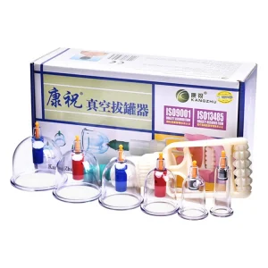 12pcs CE Certified Antirheumatic Cupping Therapy Kits Body Application Vacuum Suction Cups Jar Wet Massage Acupuncture