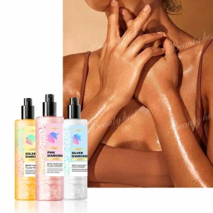 145ml Shimmer Luxury Aromatic Perfumed Body Spray Long Lasting Fragrance Scented Hydrating Body Mist Spray for Women