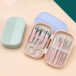 14pcs Manicure and Pedicure Accessories Set Stainless Steel Personal Care Tools Nail Clipper Grooming Kit with Case