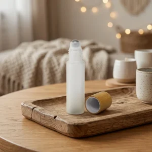 15ml Essential Oil Roller Bottle Amber Clear Frosted Glass Roll on Bottle Empty Refillable Perfume Serum Cosmetic Packaging