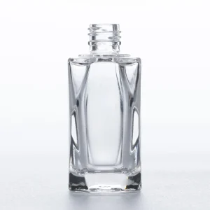 15ml Square Transparent Glass Essential Oil Perfume Dropper Bottle with Screw Cap Refillable