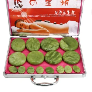 16pcs Hot Stones Set Hot Rocks Massage Stones Kit with Heater Box for Body Massage