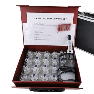 19 Cups Chinese Vacuum Cupping Kit Pull Out Vacuum Apparatus Therapy Relax Massager Curve Suction Pumps