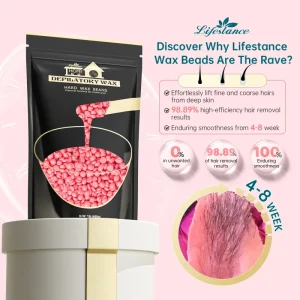 1LB Hair Removal Hard Wax Beans for Home Easy Use Body Bikini Area Face Wax Beads Fast Melting Waxing Hard Wax