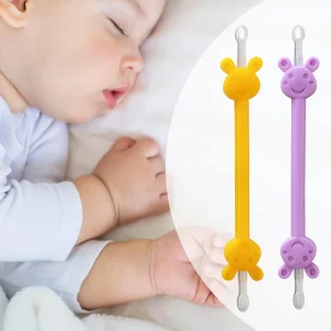 2 Pack Eco Friendly TPR Baby Nose and Ear Cleaner with Soft Ear Wax Remover Tool for Infants