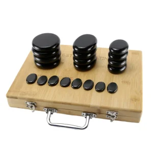 20Pcs Set Hot Stone Massage Set for Stress Relief Muscle Soreness Home Spa Beauty Massage Stones for Whole Body