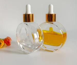 20ml 60ml Oblate Transparent Perfume Glass Bottles for Skin Care Essential Oils from Manufacturers