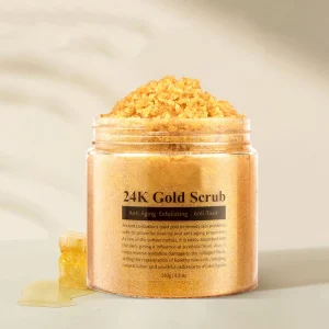 24K Gold Body Face Scrub Sugar Exfoliating Scrub Brightening Firming Skin Care Body Scrub